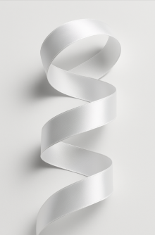 Лента для декора и подарков "Ribbon of Joy", white (2,5 см*1 м)