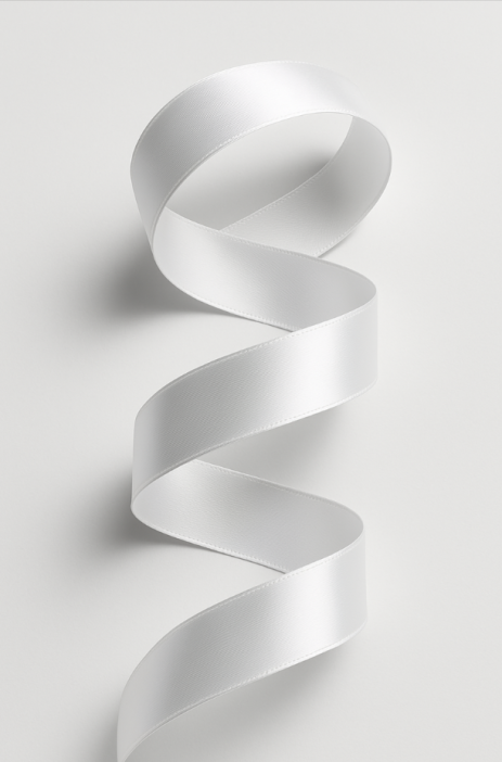 Лента для декора и подарков &quot;Ribbon of Joy&quot;, white (2,5 см*1 м) 