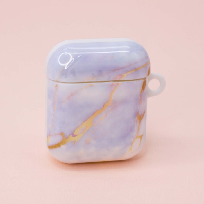 Чехол для Airpods "Marble" white-gold 