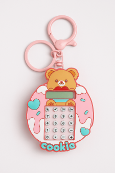 Брелок-калькулятор "Bear cookie", pink