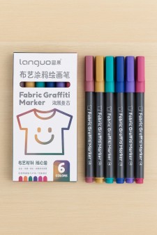 Набор маркеров для ткани 6 шт. "Graffiti three", mix