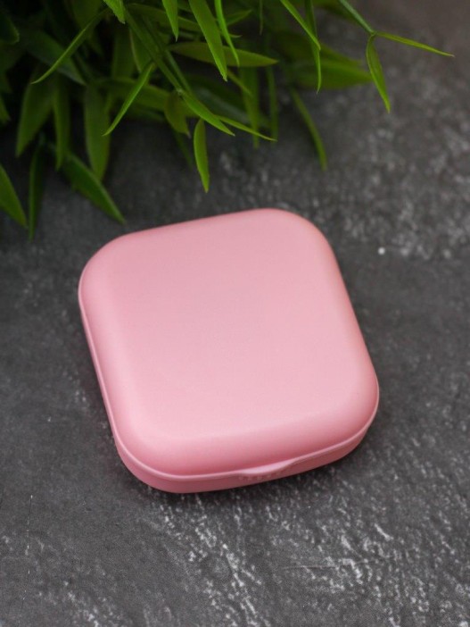 Контейнер для линз «Classic square», pink 