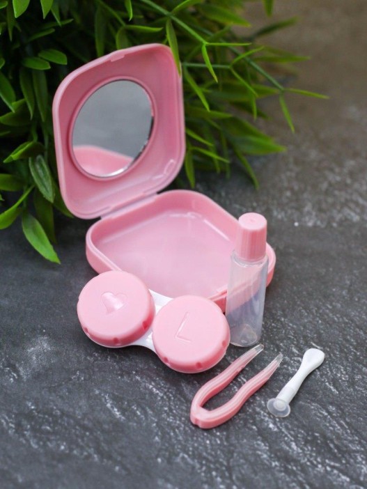 Контейнер для линз «Classic square», pink 