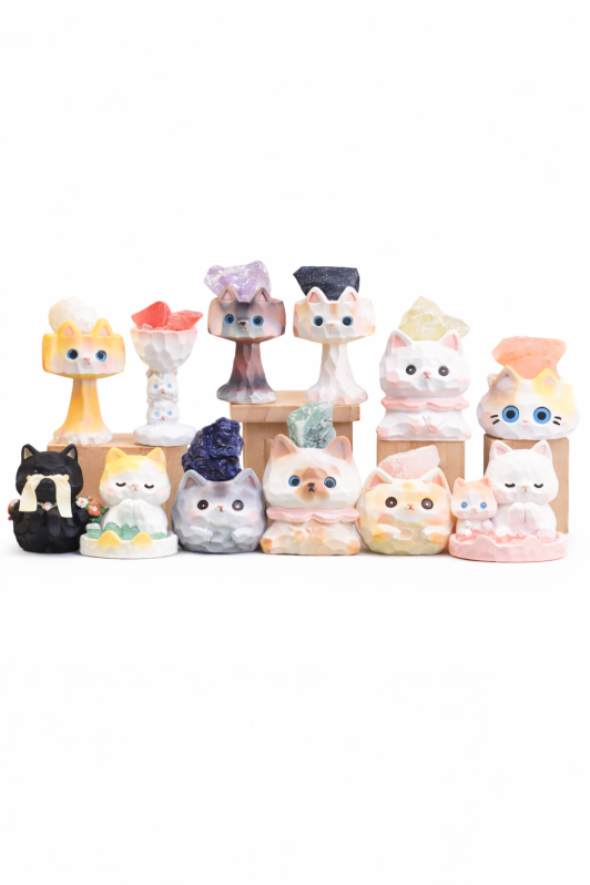 Сувенир с кристаллом в сюрприз-упаковке «Мяу-мяу в шапочка», микс (6,7*6,2*7,7 см) 