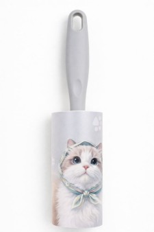 Ролик для чистки одежды "Пушистый кот в шарфе", 10 см*60 листов