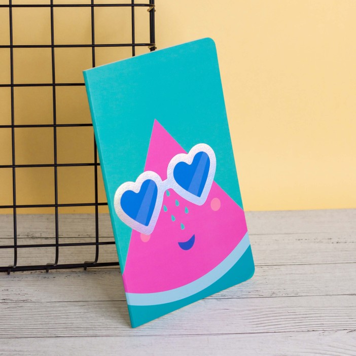 Тетрадь (A5) &quot;Eyes heart watermelon&quot;, (13.5*20.5) 