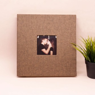 Фотоальбом с магнитными листами "Textile", brown