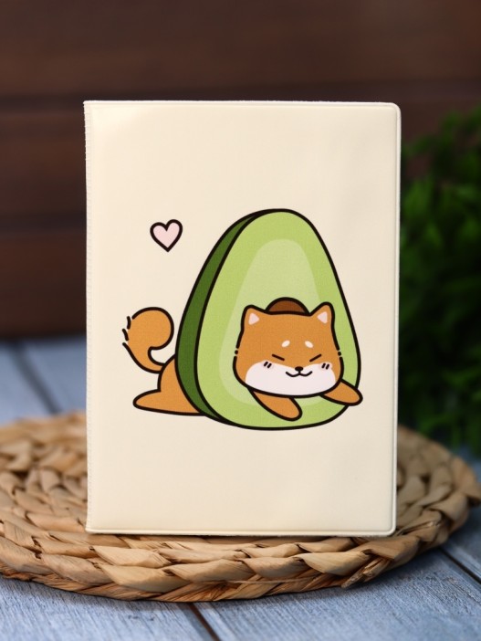 Обложка для паспорта Аниме «Shiba inu avocado», плотность 560 мкм 