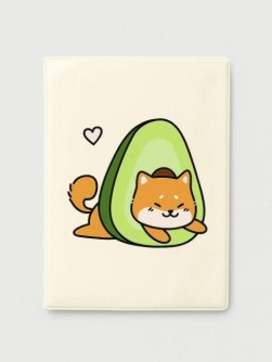 Обложка для паспорта Аниме «Shiba inu avocado», плотность 560 мкм