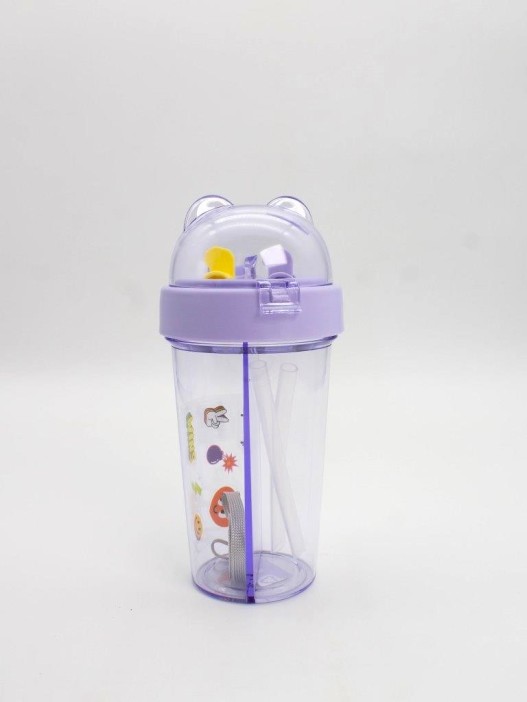 Тамблер с наклейками «Funny bear», purple (420 мл) 