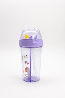 Тамблер с наклейками «Funny bear», purple (420 мл)