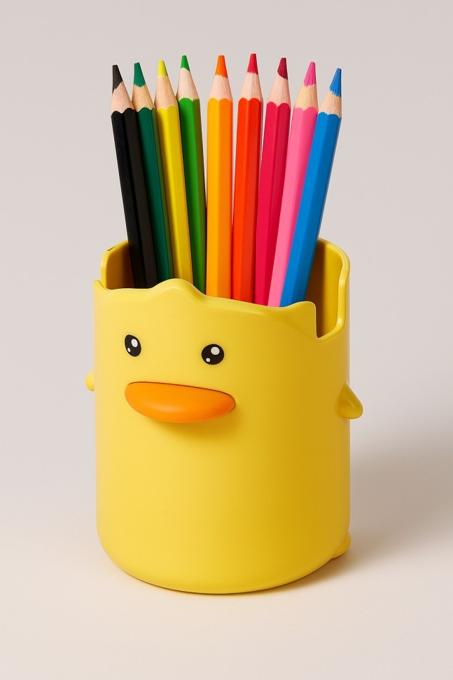 Стакан для зубных щеток "Утенок", желтый