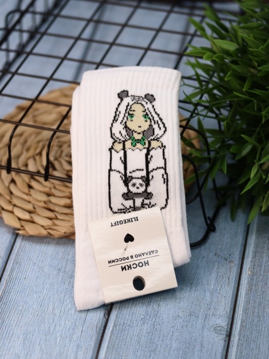 Носки женские &quot;Perfect panda girl&quot;, р. 35-40, белый 