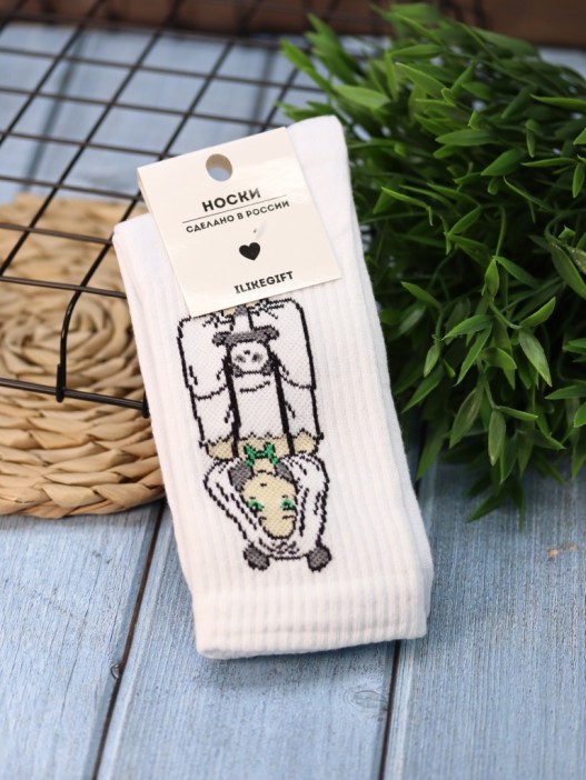Носки женские &quot;Perfect panda girl&quot;, р. 35-40, белый 