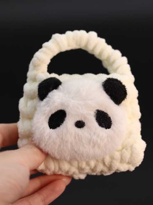 Сумочка для наушников &quot;Panda&quot;, white (11.5*9.5 см) 