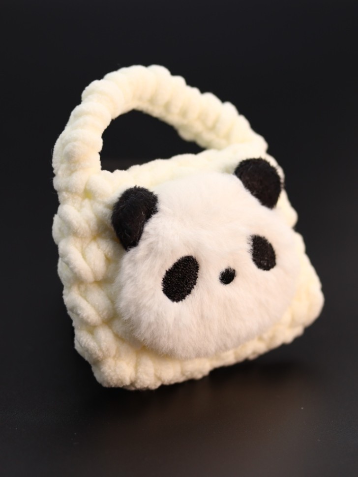 Сумочка для наушников "Panda", white (11.5*9.5 см)