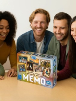 Мемо 2 в 1 "Шедевры русской и зарубежной живописи" (100 карточек)