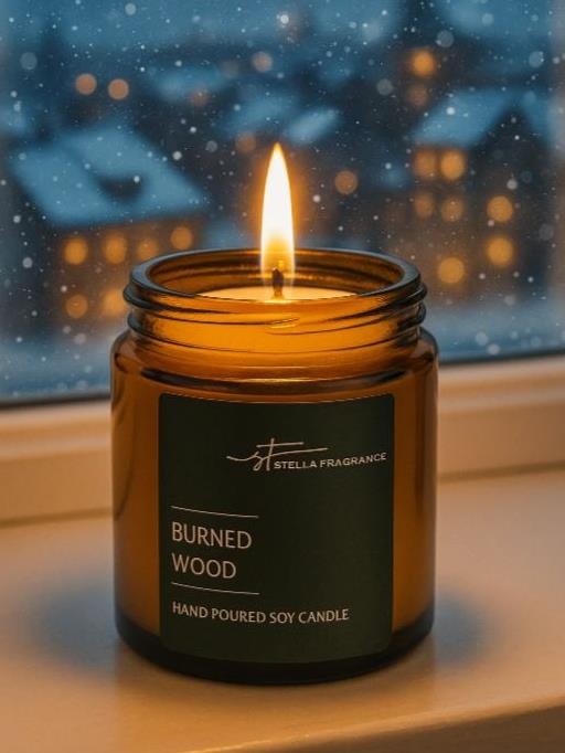 Свеча Stella Fragrance &quot;BURNED WOOD&quot; 90 гр. 