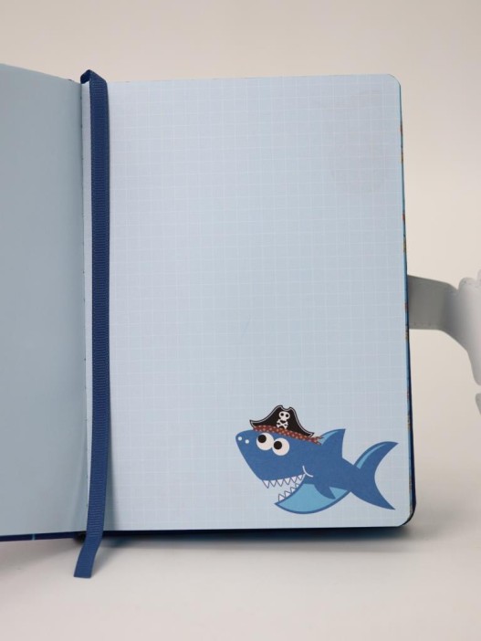 Блокнот (B6) "Shark pirat", blue (18.5*13)