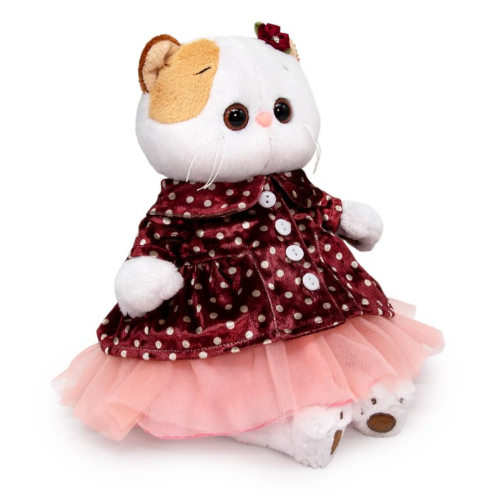 Мягкая игрушка &quot;Кошечка Ли-Ли в бархатном жакете и юбочке&quot; (24 см) 