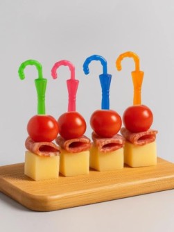 Набор шпажек для канапе "Зонтики" 20 шт. (L= 90 мм)