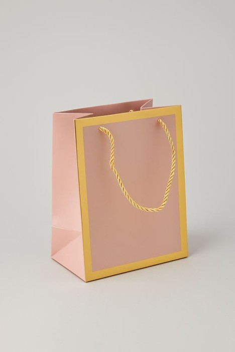 Пакет подарочный (XS) «Classic line», light pink (19.5*14.5*10) 