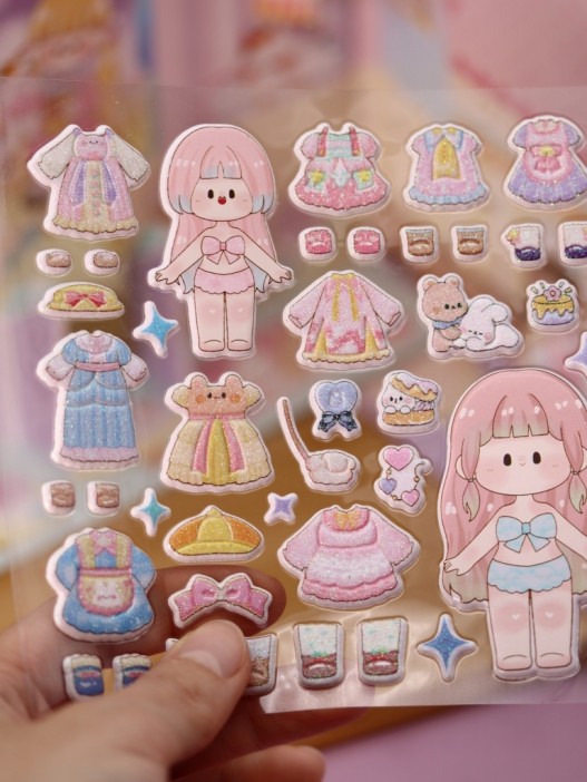 Наклейки &quot;Собери наряды для принцессы&quot;, love kiss (21,5*21,5 см) 