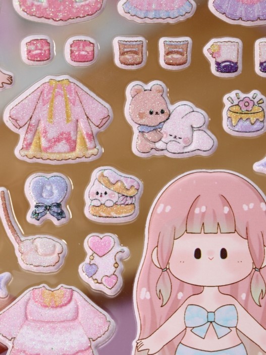 Наклейки &quot;Собери наряды для принцессы&quot;, love kiss (21,5*21,5 см) 