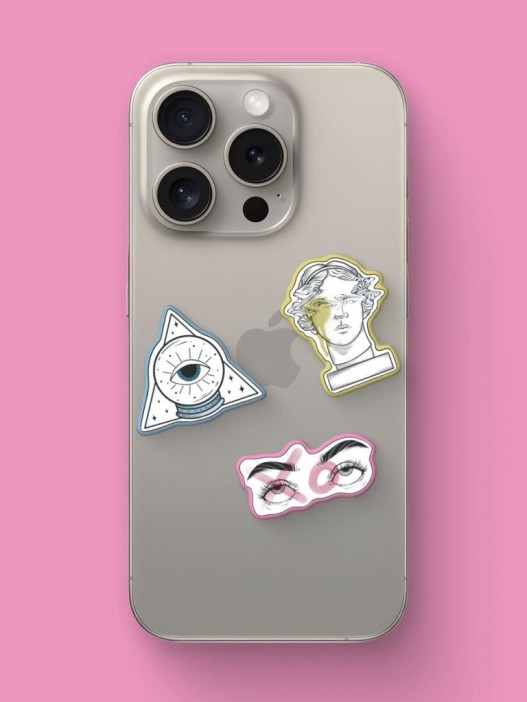 Набор 3D стикеров для телефона 3 шт. &quot;My vibe is art&quot; 