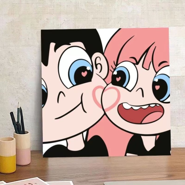 Алмазная мозаика на подрамнике Draw Me! «Love», (20*20 см) 