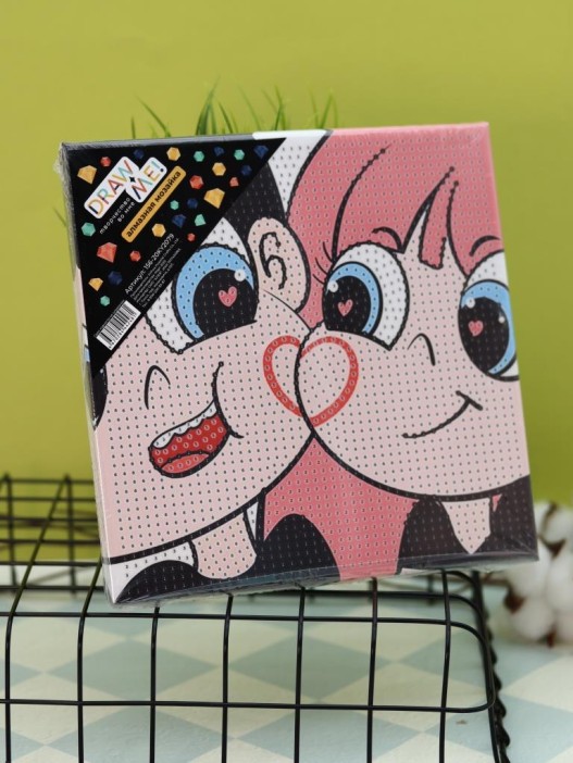 Алмазная мозаика на подрамнике Draw Me! «Love», (20*20 см) 