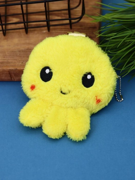 Кошелёк плюшевый &quot;Yellow Octopus&quot;, yellow (10*12 см) 