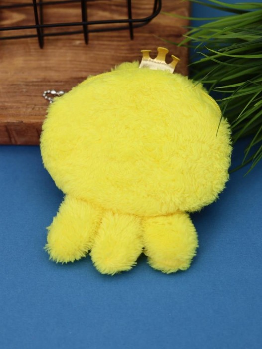 Кошелёк плюшевый &quot;Yellow Octopus&quot;, yellow (10*12 см) 