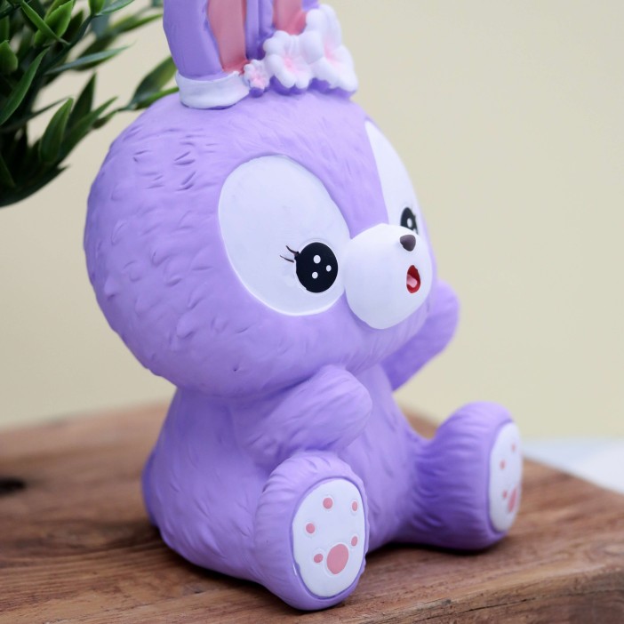 Копилка «Surprised bunny», purple (20 см), пластик 