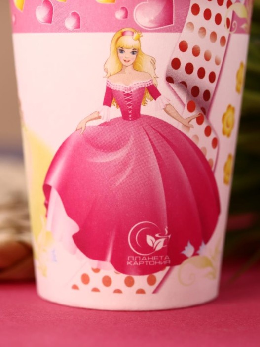 Набор бумажных стаканов 6 шт. "Принцесса" (250 мл) 