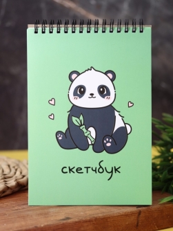 Блокнот для зарисовок DRAW ME! Аниме "Панда", 14х20 см, плотность 100 гр