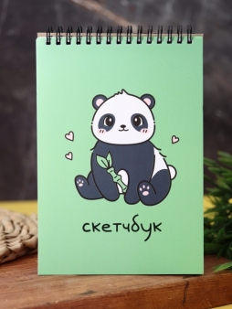Блокнот для зарисовок DRAW ME! Аниме "Панда", 14х20 см, плотность 100 гр