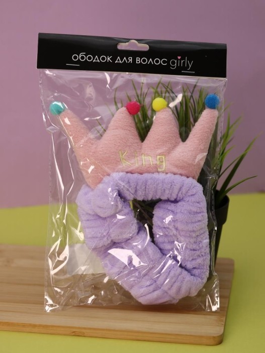 Повязка на голову GIRLY &quot;Princess&quot;, purple 