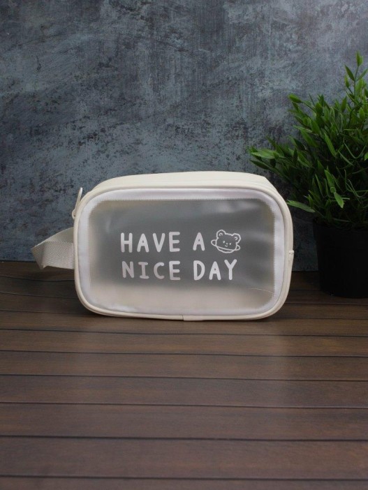 Косметичка &quot;Have nice day&quot;, white (14х20х9,5 см) 