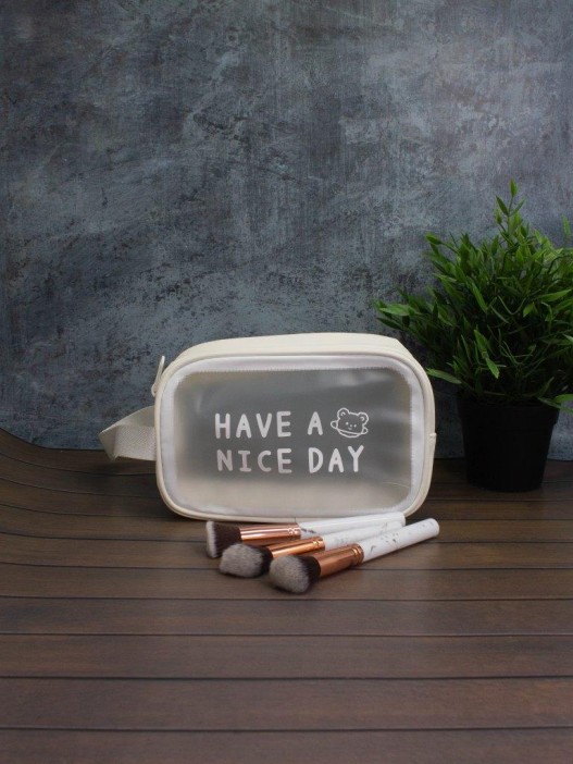 Косметичка &quot;Have nice day&quot;, white (14х20х9,5 см) 