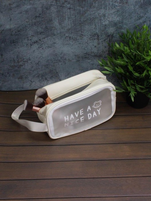 Косметичка &quot;Have nice day&quot;, white (14х20х9,5 см) 