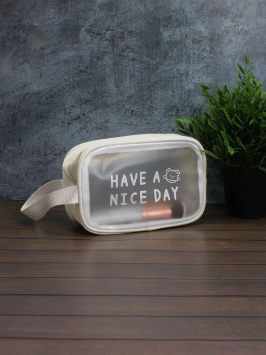Косметичка &quot;Have nice day&quot;, white (14х20х9,5 см) 