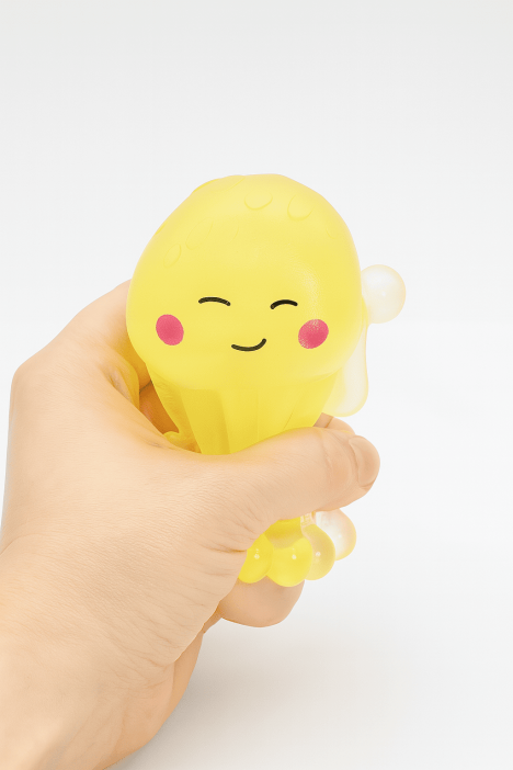Мялка - антистресс «Cute octopus», yellow 