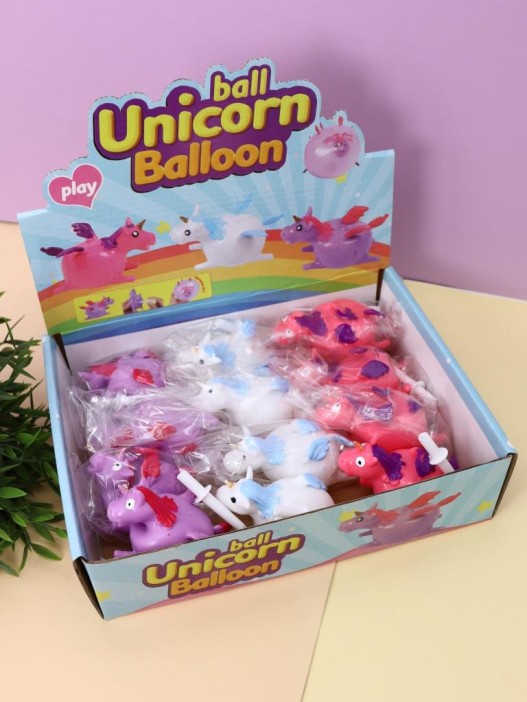 Мялка - антистресс «Unicorn balloon», шоу-бокс 12 шт. 