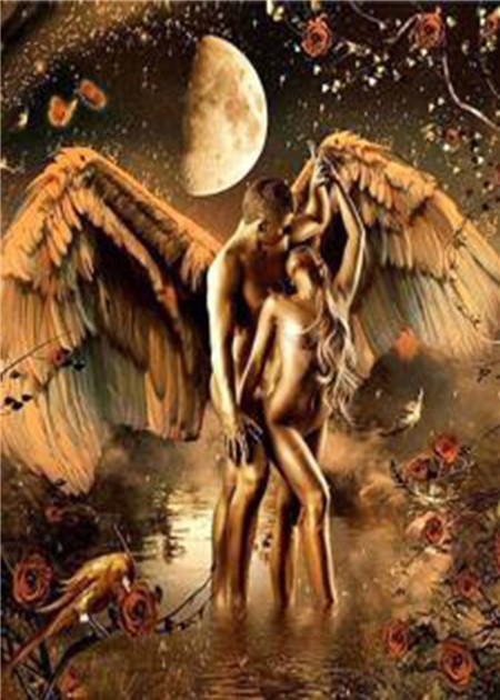 Алмазная мозаика без подрамника &quot;Ангел и демон&quot;, 30х40 см 