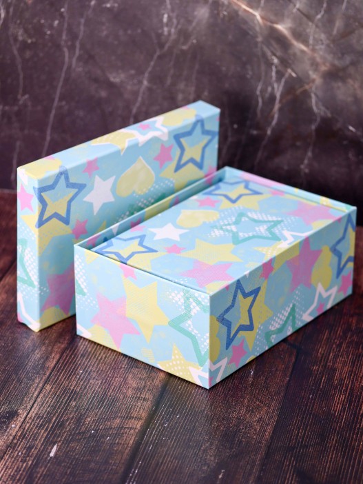 Набор подарочных коробок 3 в 1 «Stars and hearts», 18*12*7-21*14*8.5-23*16*9.5 