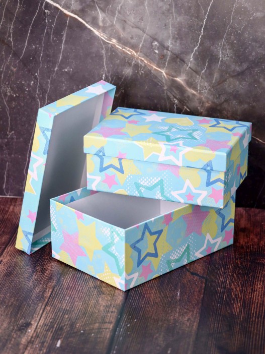 Набор подарочных коробок 3 в 1 «Stars and hearts», 18*12*7-21*14*8.5-23*16*9.5 