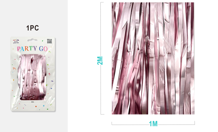 Праздничный занавес, дождик для фотозоны &quot;Gleaming rain&quot;, pink (100*200 см) 