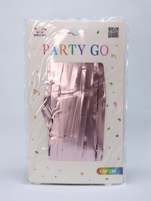 Праздничный занавес, дождик для фотозоны &quot;Gleaming rain&quot;, pink (100*200 см) 