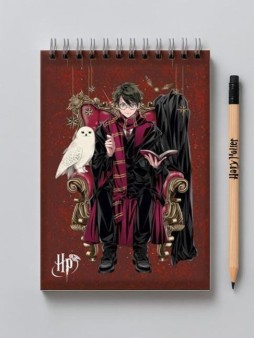 Блокнот А5 "Гарри Поттер-3", 60л, клетка, картон 200 гр/м2, (141*201 мм)